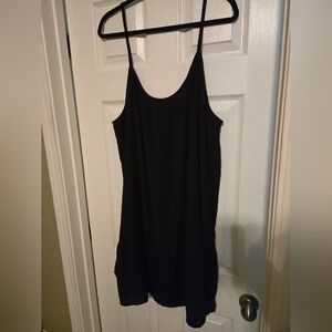 Black Swimsuit Cover Dress